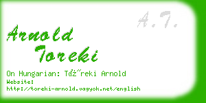 arnold toreki business card